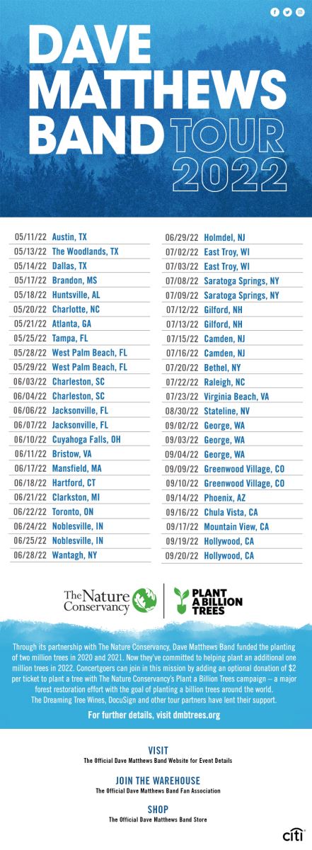 dave matthews tim reynolds tour 2022